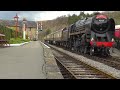 nymr north yorkshire moors railway by drone levisham station steam trains from the air