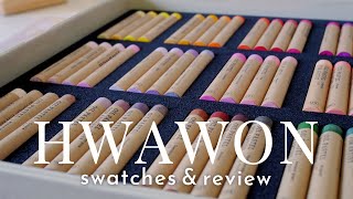 Hwawon Oil Pastels: Review & Swatching 96 Pastel Colors 🌿🖍️ 화원