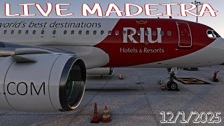 WINDY AND LOW VISIBILATY  LIVE MADEIRA AIRPORT / LPMA