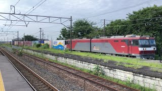 宇都宮線 EH500-7牽引 貨物列車 4059レ 蒲須坂駅通過　2022.7.31