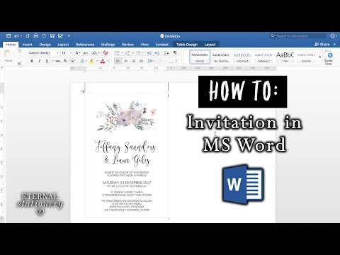 How do I make an invitation on Microsoft Word?
