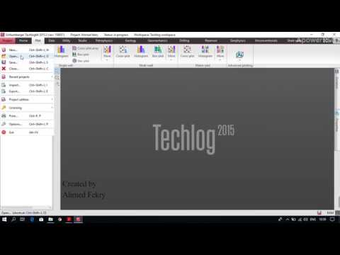 1 Create A New Project On Techlog 2015 Log Display And Its Properties