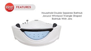 [ Features ] Household Jacuzzi Whirlpool Triangle Shaped Bathtub With Jets