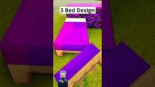 3 Bed Design 😂 In Minecraft #shorts #youtubeshorts #minecraft