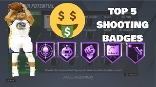 TOP 5 SHOOTING BADGES YOU HAVE TO EQUIP IN NBA 2K20! NEVER MISS ANOTHER SHOT IN 2K20!