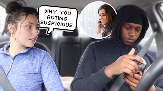 Acting SUSPICIOUS In Front Of My Girlfriend To See How She Reacts…