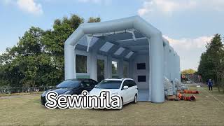 Sewinfla Customized Large Inflatable Spray Paint Booth for Cars, Trucks, Aircraft, Boat Painting