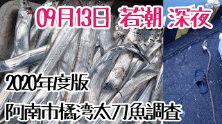 【太刀魚調査2020】阿南市某所 2020年09月13日版 23:00～6:00