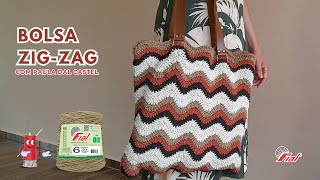 CROCHET ZIG-ZAG BAG | PREMIUM COLORED STRING