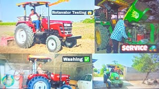 महिंद्रा रोटावेटर टेस्टिंग😱 JohnDeere service 🚜#tractor #automobile #tractorlover #farming #youtube