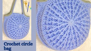 Crochet circle bag | Easy crochet round bag