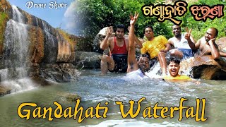 Gandahati Waterfall ରେ G_ମସ୍ତି 😂 | ପାଣି ଭିତରେ ବିରିଆନୀ ଖିଆପିଆ | Best Waterfall in odisha | Drone Shot