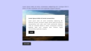 Popup with Blurred Background Using HTML CSS & JavaScript