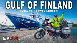 Crossing GULF OF FINLAND | Tallin to Helsinki By ferry 🇮🇳 INDIA TO 🇳🇴 NORWAY & 🇬🇧 LONDON | Ep-35