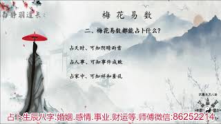 白静羽道长“梅花易数”第一课，千年传承的预测术，梅花心易