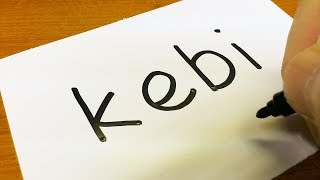 Very Easy ! How to draw KEBI（Spookiz 스푸키즈・캐비）turn words into a cartoon