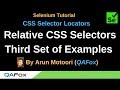 CSS Selector Locators  - Part 7 -  Relative CSS Selectors - Third Set of Examples