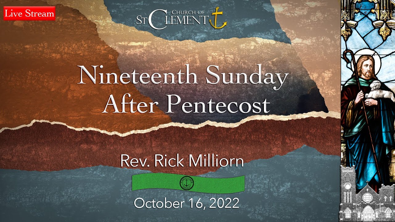 Nineteenth Sunday After Pentecost - YouTube