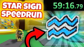 Trash To Star Sign Speedrun in 1 HOUR (Bee Swarm Simulator)