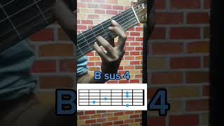 B sus 4 chord / B suspended 4 / guitar chord