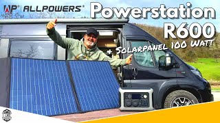 Strom im Wohnmobil -  Allpowers R600 \u0026 100 Watt Solarpanel| Unser FAZIT ‼️ #powerstation