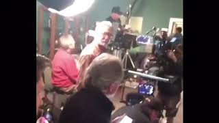 Brett Dier on the set of Jane the virgin