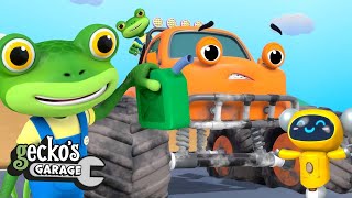 Monster Truck Rescue! | Gecko Don't Fall! | Gecko's Garage | Trucks For Children | Cartoons For Kids