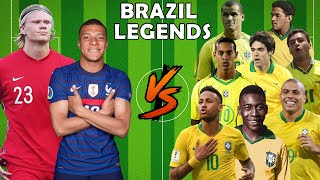 Mbappe & Haaland VS Brazil Legends (Pele Ronaldinho Neymar R9 Rivaldo Kakâ)  💥 ULTRA VS FİNAL🔥💪