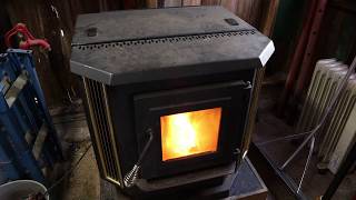 A Look At My New Pellet Stove In My Workshop! England Stove Works 25-pdve