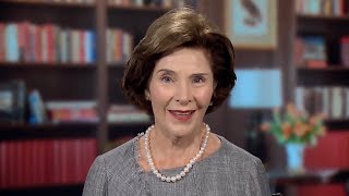 Former First Lady Laura Bush Records Message for Sesame Street for Military Families