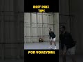 Best pass tips for volleyball