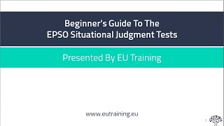 Beginner’s Guide To The EPSO Situational Judgement Test