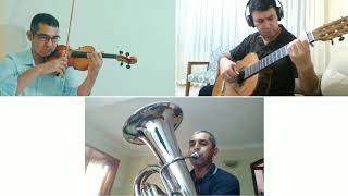 Gravação a distância, CCB - Violino, Violão \u0026 Tuba - Hino 447 \