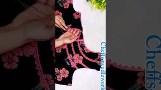 Beautiful Viral Lace Neck design cutting and stitching|NECK DESIG#shortsfeed#shorts#neckdesign#viral