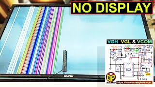 No Picture \u0026 Graphics on The LED TV Screen, How to Make Adjustable VGH VGL VCOM Voltage Module.