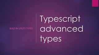 5 cool built-in types in 3 minutes - TypeScript