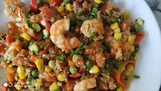 Buttered Shrimp and Mixed Veggies |