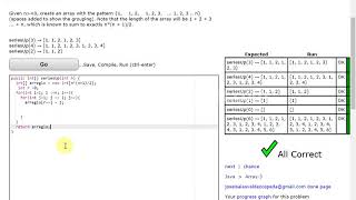 CodingBat ARRAY 3 Series Up/Fix34
