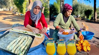 KÖYDE TEPSİ TEPSİ YENİ ISPANAKLI BÖREK TARİFİ | ŞİFA DOLU PORTAKAL HASADI Köy İşleri