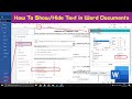 How to Show and Hide Text in Microsoft Word Tutorial