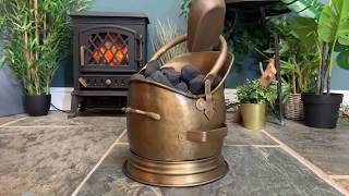 Coven Antique Bronze Finish Coal Scuttle with Shovel