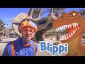 Blippi Visits Dinosaur Exhibition | Dinosaurs Names | Educational Videos for Toddlers | Moonbug Kids