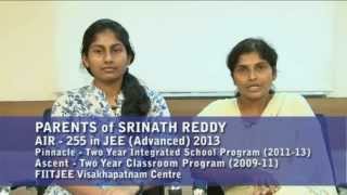 AIR 255_JEE(Advanced)2013_Parents of B Srinath Reddy