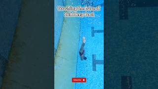 Touching the Base of 16ft Deep Pool 🏊 #swimmingtips #swim #deepwater #pool #swimming