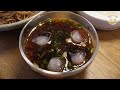 별비 메밀소바 국물까지 마셔버리는 맛. buckwheat noodles