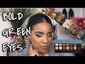 FALL BOLD GREEN EYES USING ABH SUBCULTURE PALETTE|#ABHEYESHADOWSERIES| LaMonicas Lab