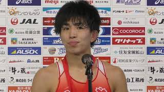 2021年度全日本レスリング選手権大会優勝インタビュー／FS65山口海輝（日体大）