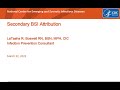 2022 NHSN Training - Secondary BSI and NHSN Site-specific Infections