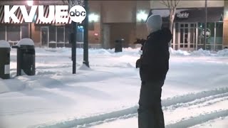 Snowfall lands in Virginia Beach, Virginia