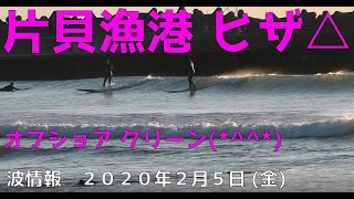 波情報　千葉北　片貝漁港　２月５日　クリーンオフショア(^^♪